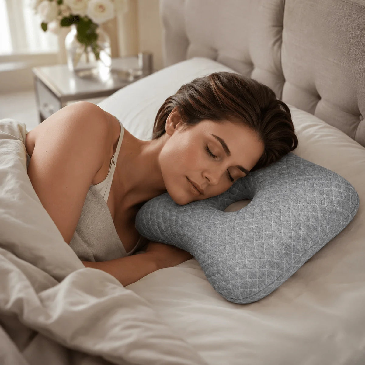 Ear Piercing Pillow 3.5-Inch Open Center Adjustable Firmness