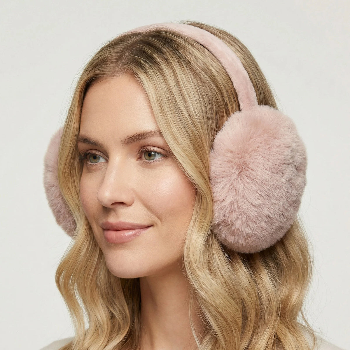 Ear Warmers Foldable Plush Faux Fur Lightweight & Portable