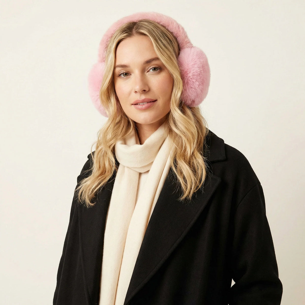 Ear Warmers Foldable Plush Faux Fur Lightweight & Portable