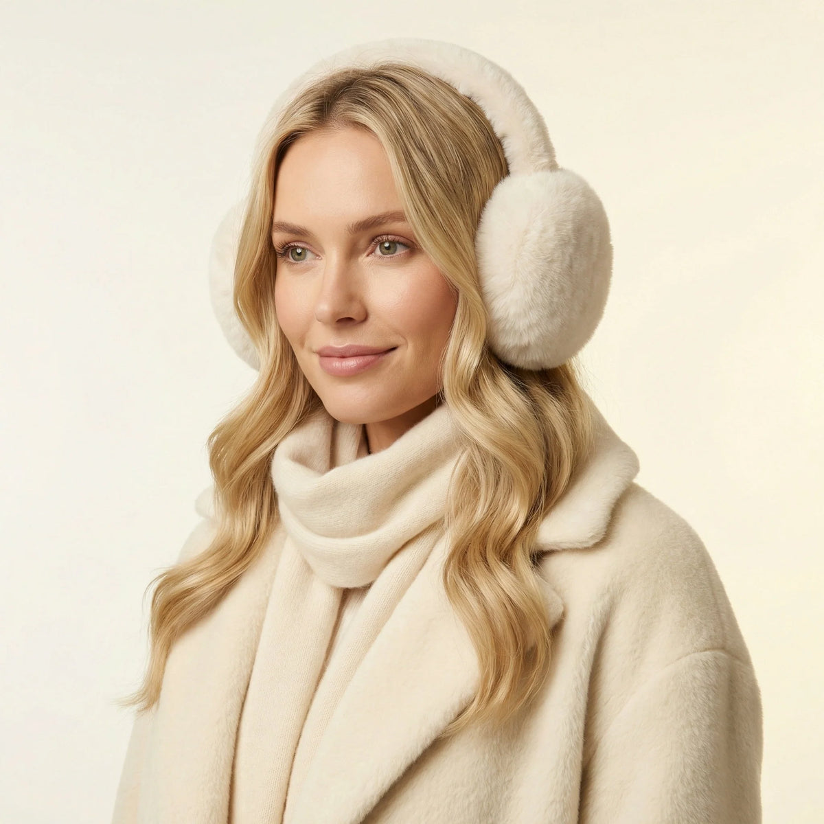 Ear Warmers Foldable Plush Faux Fur Lightweight & Portable