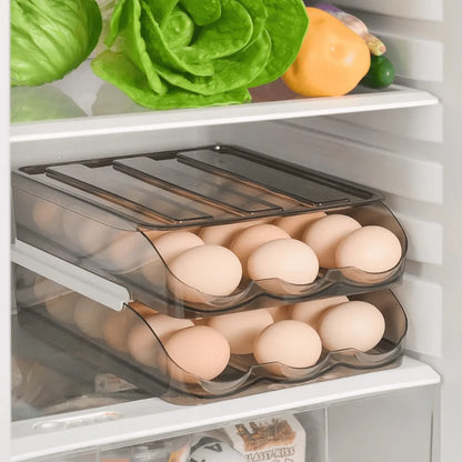 Egg Storage Container Stackable 18-Egg Capacity Space-Saving