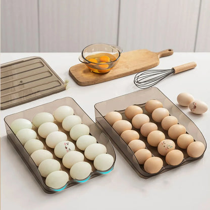 Egg Storage Container Stackable 18-Egg Capacity Space-Saving