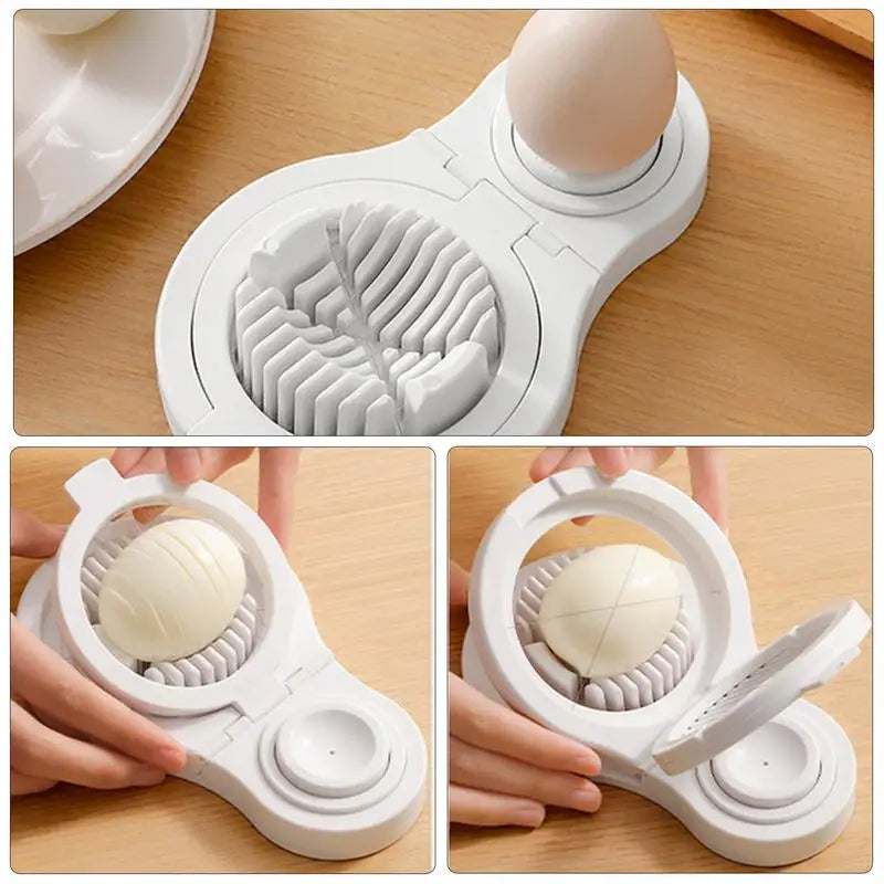 Egg and Fruit Slicer Stainless Steel Blades Push-Button Design