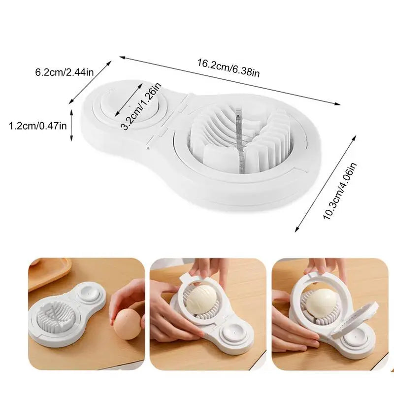 Egg and Fruit Slicer Stainless Steel Blades Push-Button Design