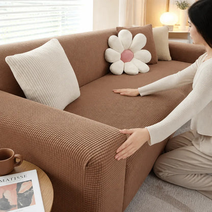 Elastic Stretch-Fit Sofa Cover with Non-Slip Foam Strips