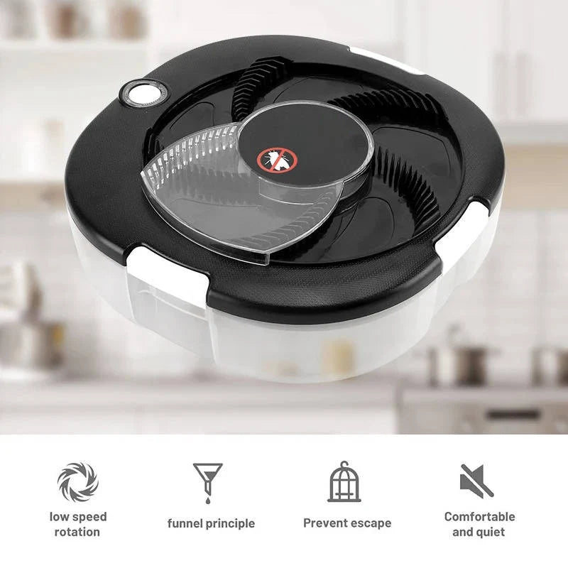 Electric Fly Trap Indoor Chemical-Free Rechargeable 72-Hour
