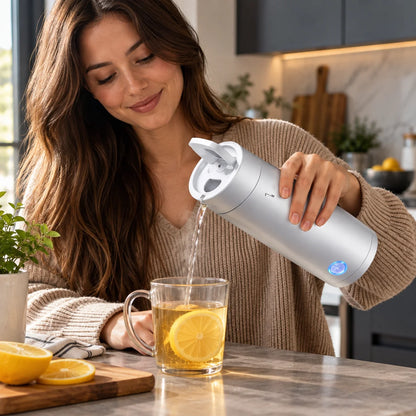 Electric Kettle Portable 15oz Stainless Steel Interior & Temperature Presets