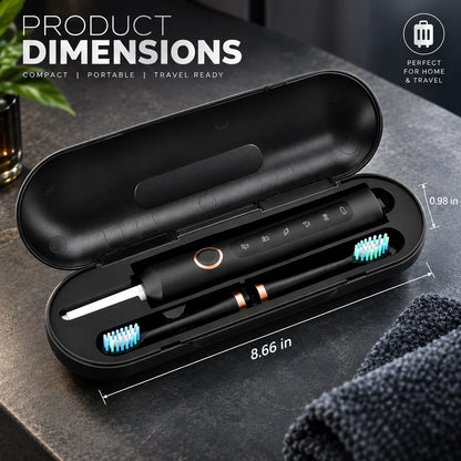 Electric Toothbrush Sonic Six Modes USB Rechargeable Travel Case