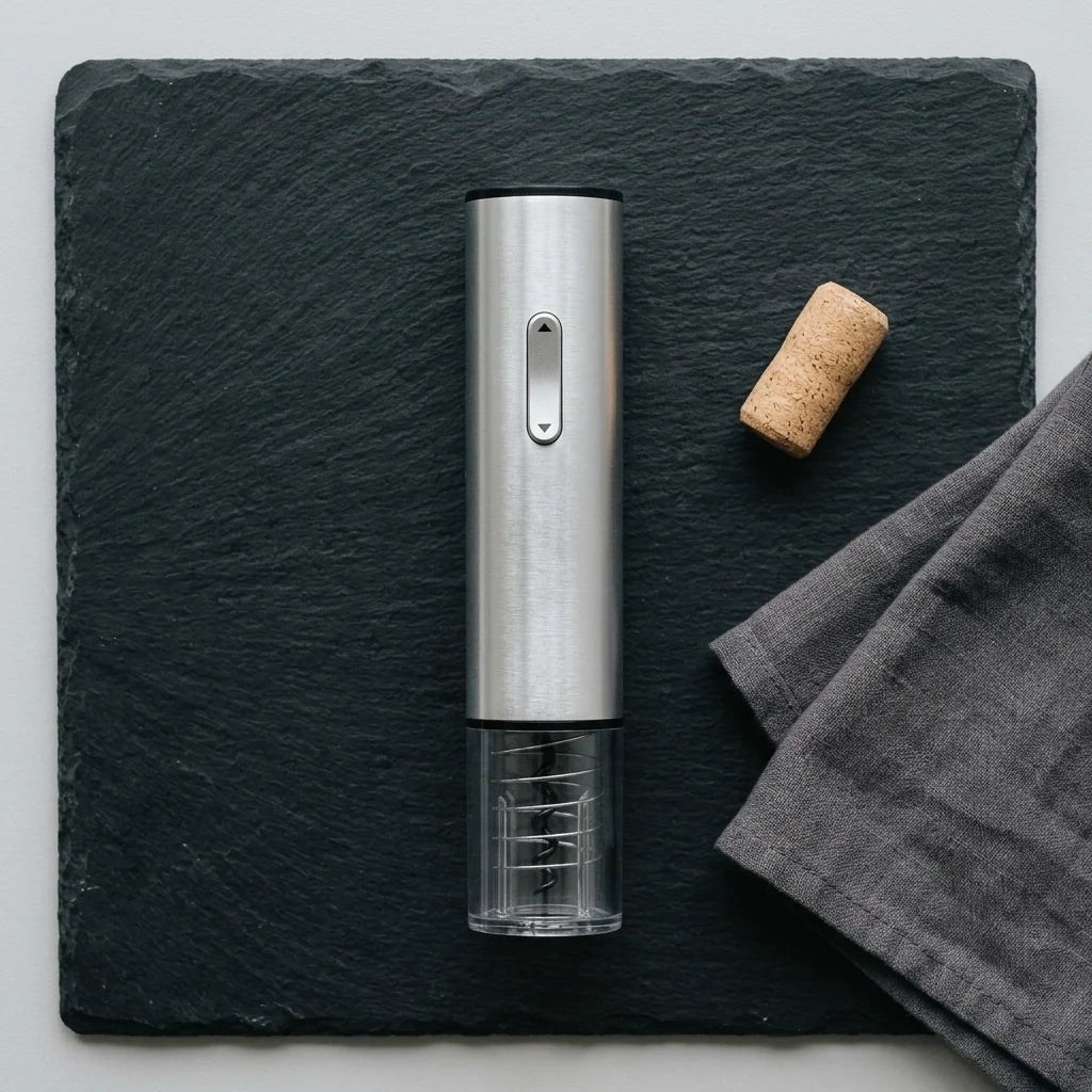 Electric Wine Opener Button-Operated Natural & Synthetic Corks