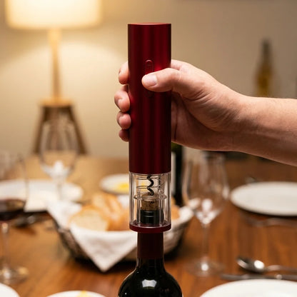 Electric Wine Opener Button-Operated Natural & Synthetic Corks