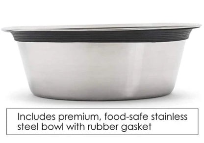 Elevated Dog Bowl Stainless Steel Non-Slip Dishwasher-Safe
