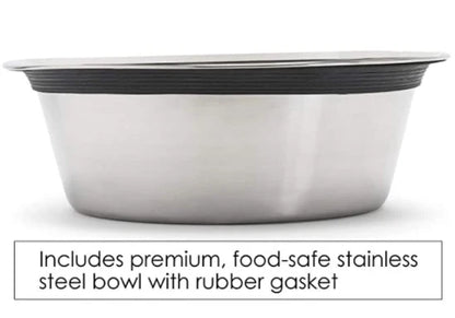 Elevated Dog Bowl Stand Maple Hardwood Stainless Steel Bowl