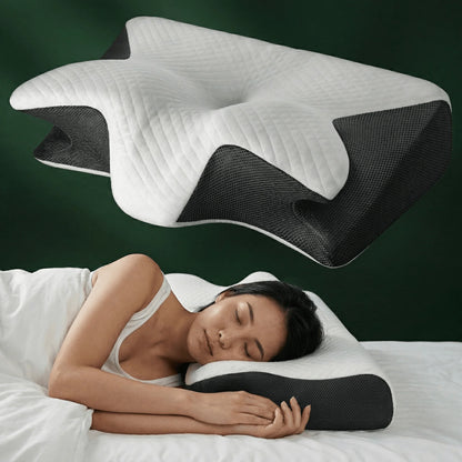 Ergonomic Pillow Butterfly Contour Dual-Height Memory Foam