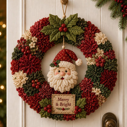 Fabric Wreath Kit 3D No-Sew Christmas Craft