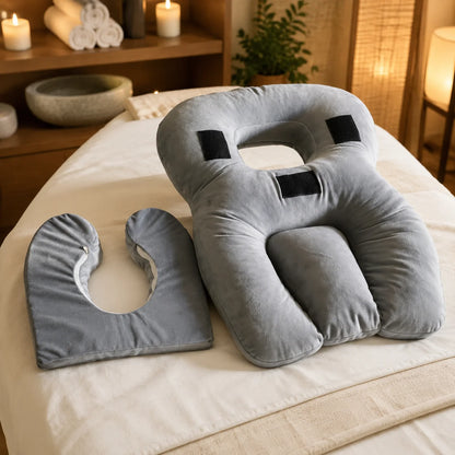 Face-Down Pillow Built-In Face Opening Firm Support
