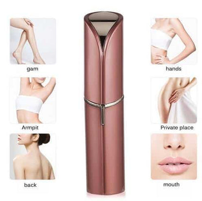 Facial Hair Remover Lipstick-Style Built-In LED Travel Size