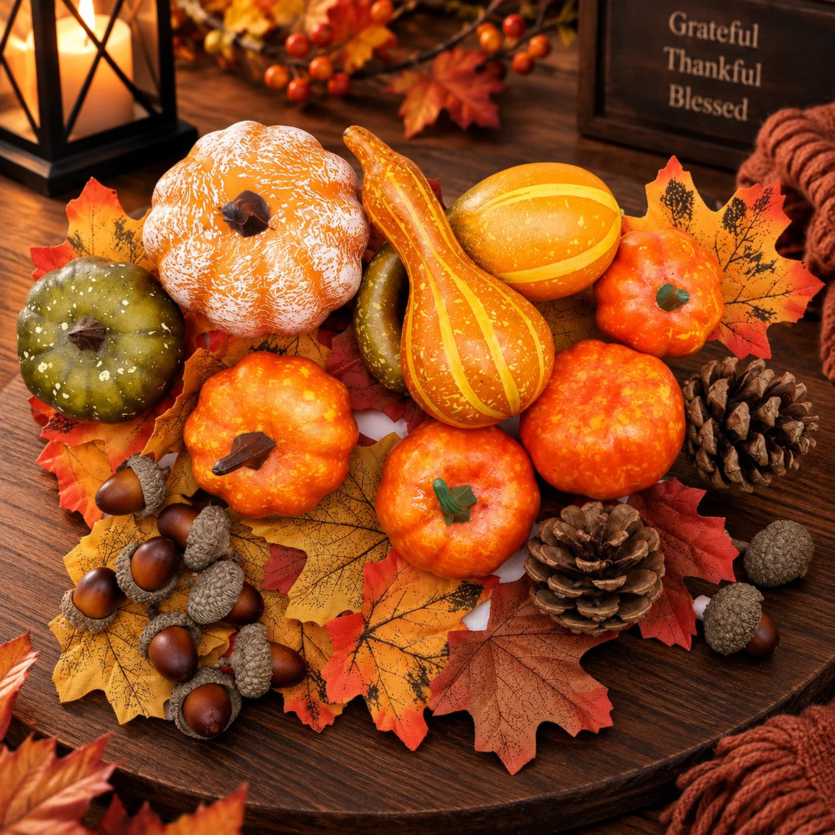 Fall Harvest Decor Kit 50-Piece Molded Foam