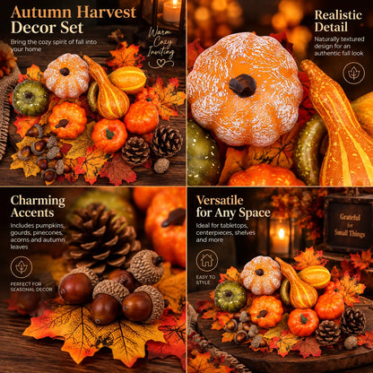 Fall Harvest Decor Kit 50-Piece Molded Foam
