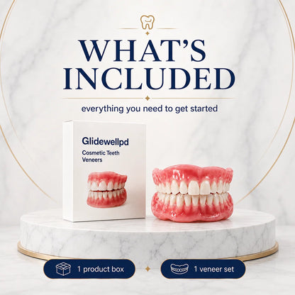 False Teeth Set Upper & Lower Moldable Fit Natural-Looking