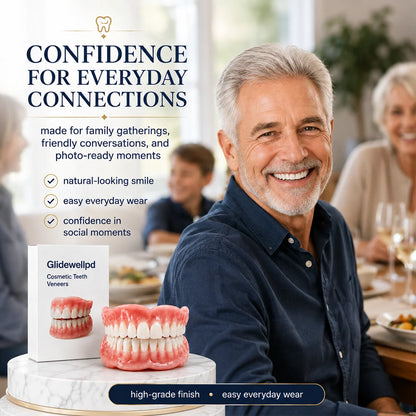 False Teeth Set Upper & Lower Moldable Fit Natural-Looking