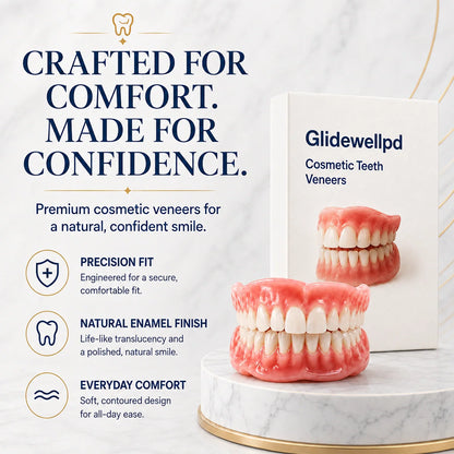 False Teeth Set Upper & Lower Moldable Fit Natural-Looking