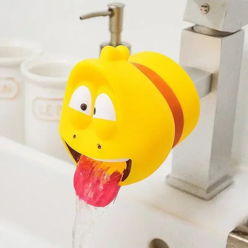 Faucet Extender Kids Cartoon Design Detachable Silicone Base