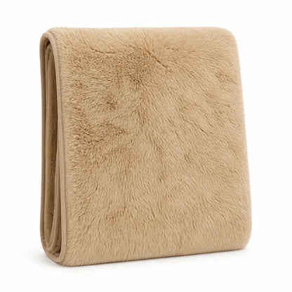 Faux Fur Machine Washable Travel Throw Blanket