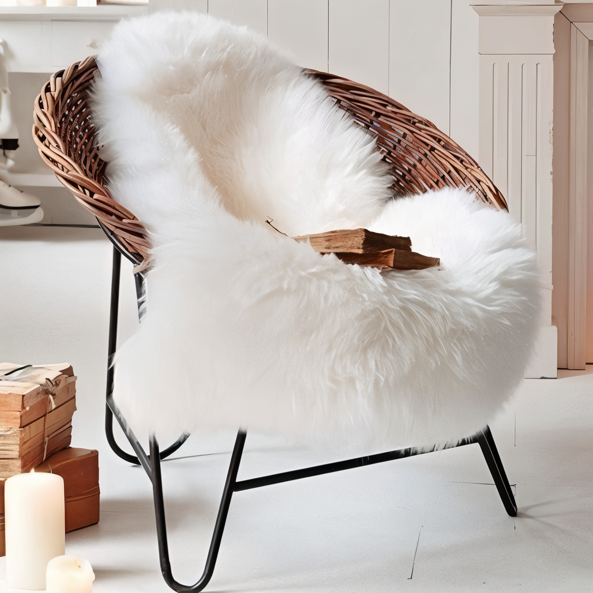 Faux Fur Rug Ultra-Soft Non-Slip Backing & Machine Washable