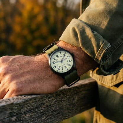 Field Watch 44mm Luminous Dial Nylon NATO Strap