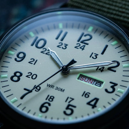Field Watch 44mm Luminous Dial Nylon NATO Strap