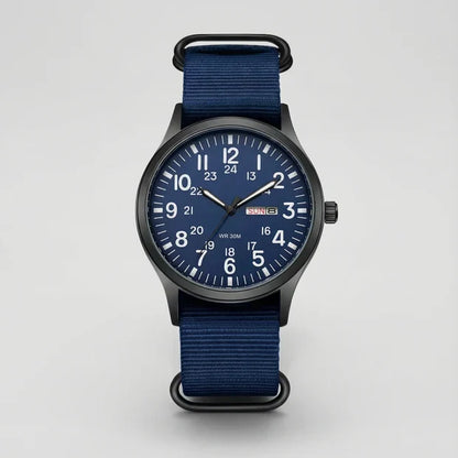 Field Watch 44mm Luminous Dial Nylon NATO Strap