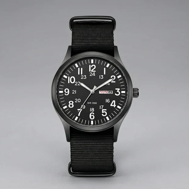 Field Watch 44mm Luminous Dial Nylon NATO Strap