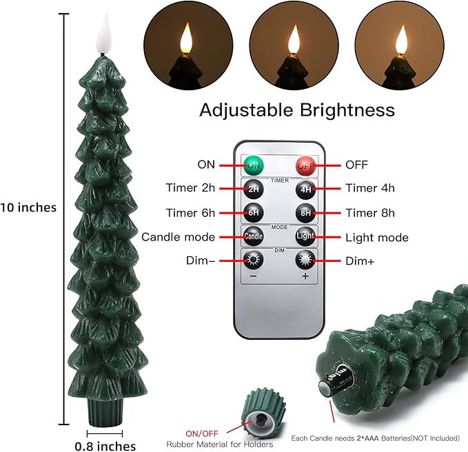 Flameless LED Candle Real Wax Remote & Timer