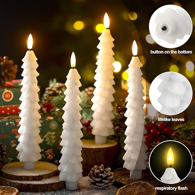 Flameless LED Candle Real Wax Remote & Timer