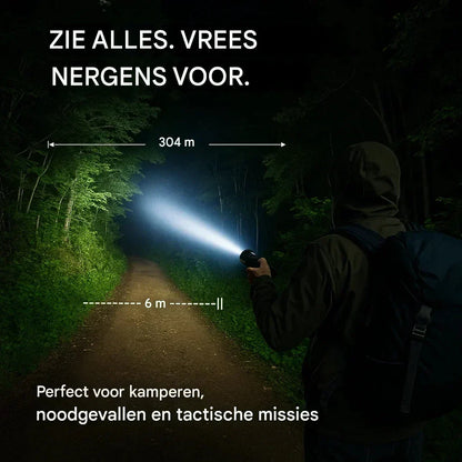 Flashlight Rechargeable Aluminum Long-Range Beam
