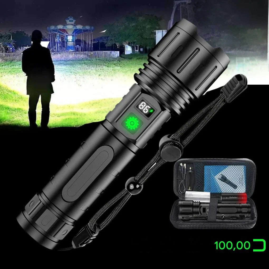 Flashlight Rechargeable Aluminum Long-Range Beam
