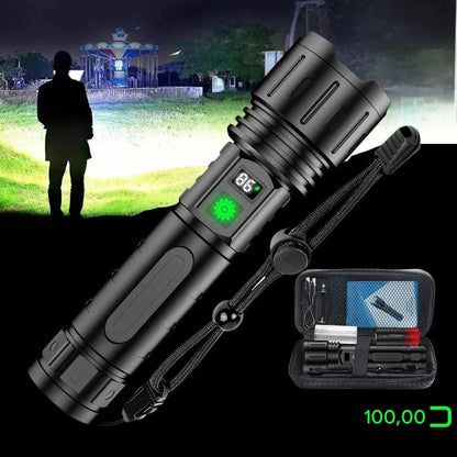 Flashlight Rechargeable Aluminum Long-Range Beam