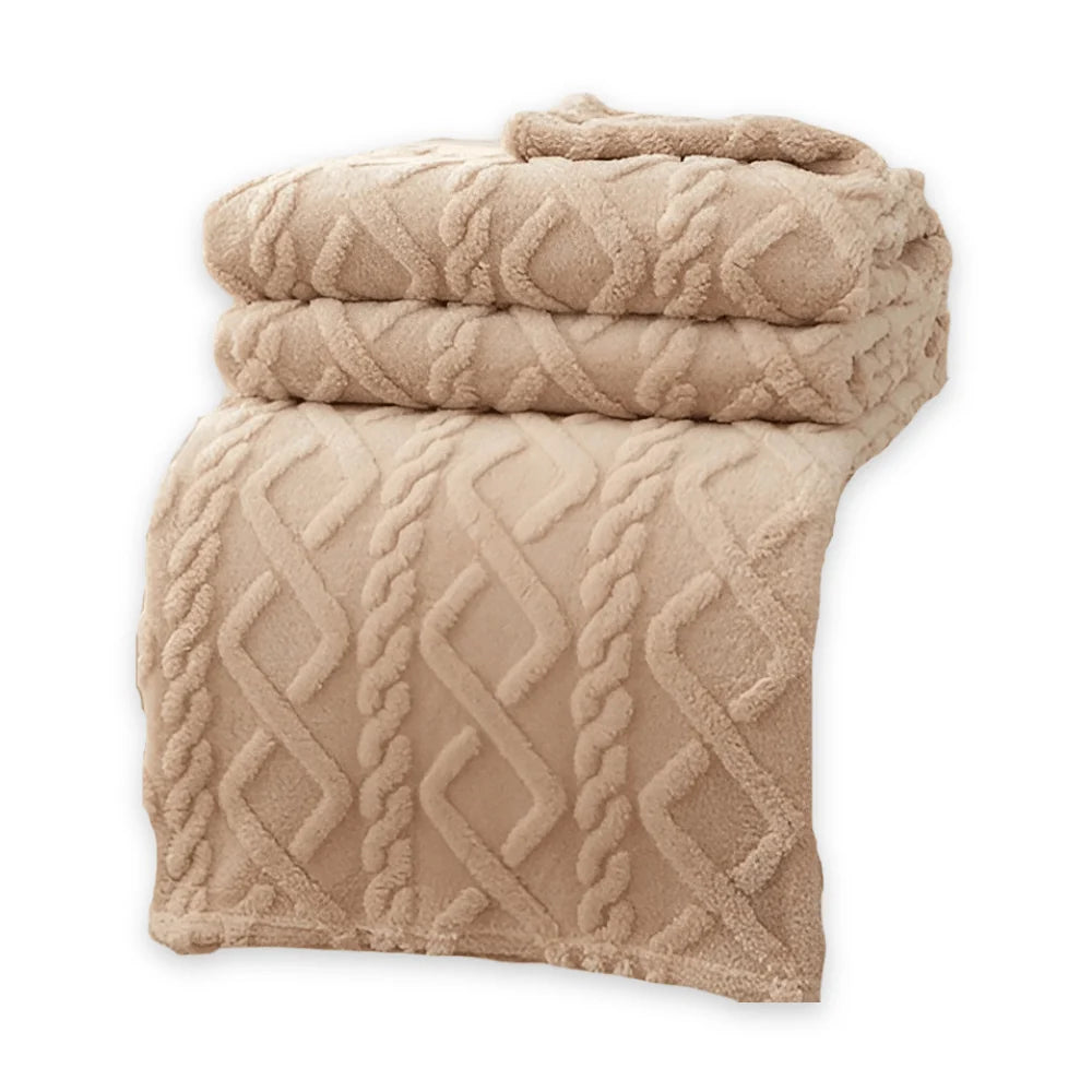 Fleece Blanket Double-Layer Soft Machine-Washable