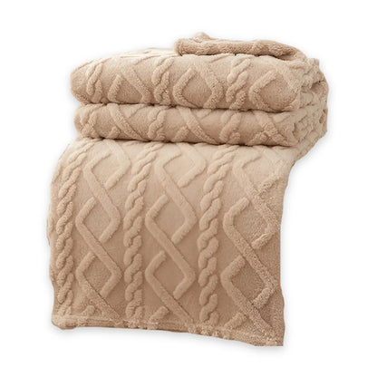 Fleece Blanket Double-Layer Soft Machine-Washable