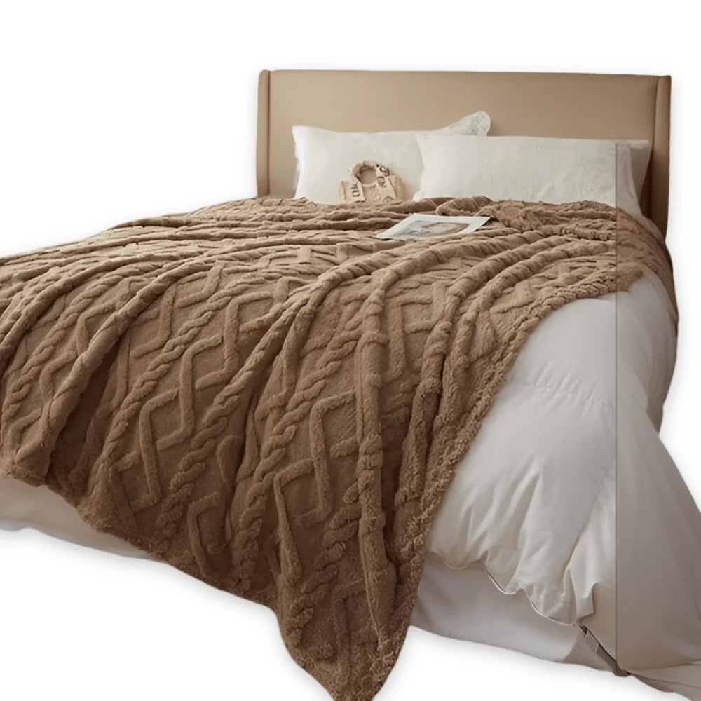 Fleece Blanket Double-Layer Soft Machine-Washable