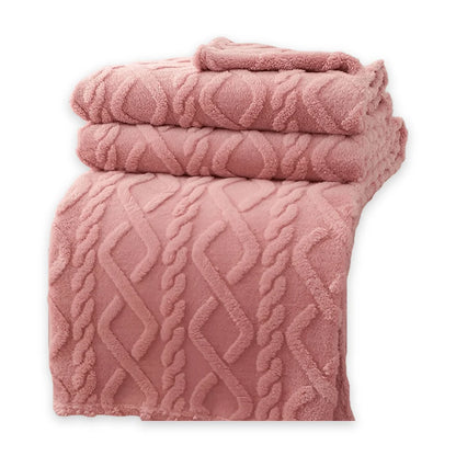 Fleece Blanket Double-Layer Soft Machine-Washable