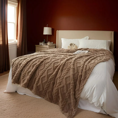 Fleece Blanket Double-Layer Soft Machine-Washable