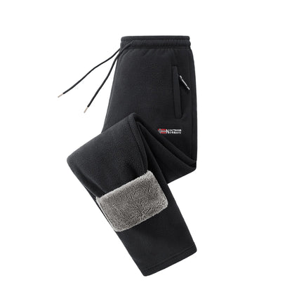 Fleece Joggers Teddy-Lined Warm Zip Pockets