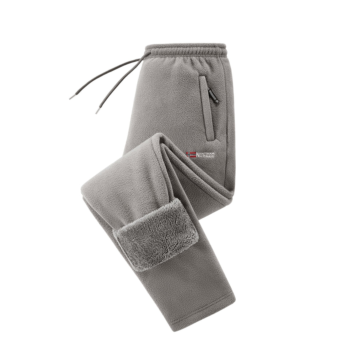 Fleece Joggers Teddy-Lined Warm Zip Pockets
