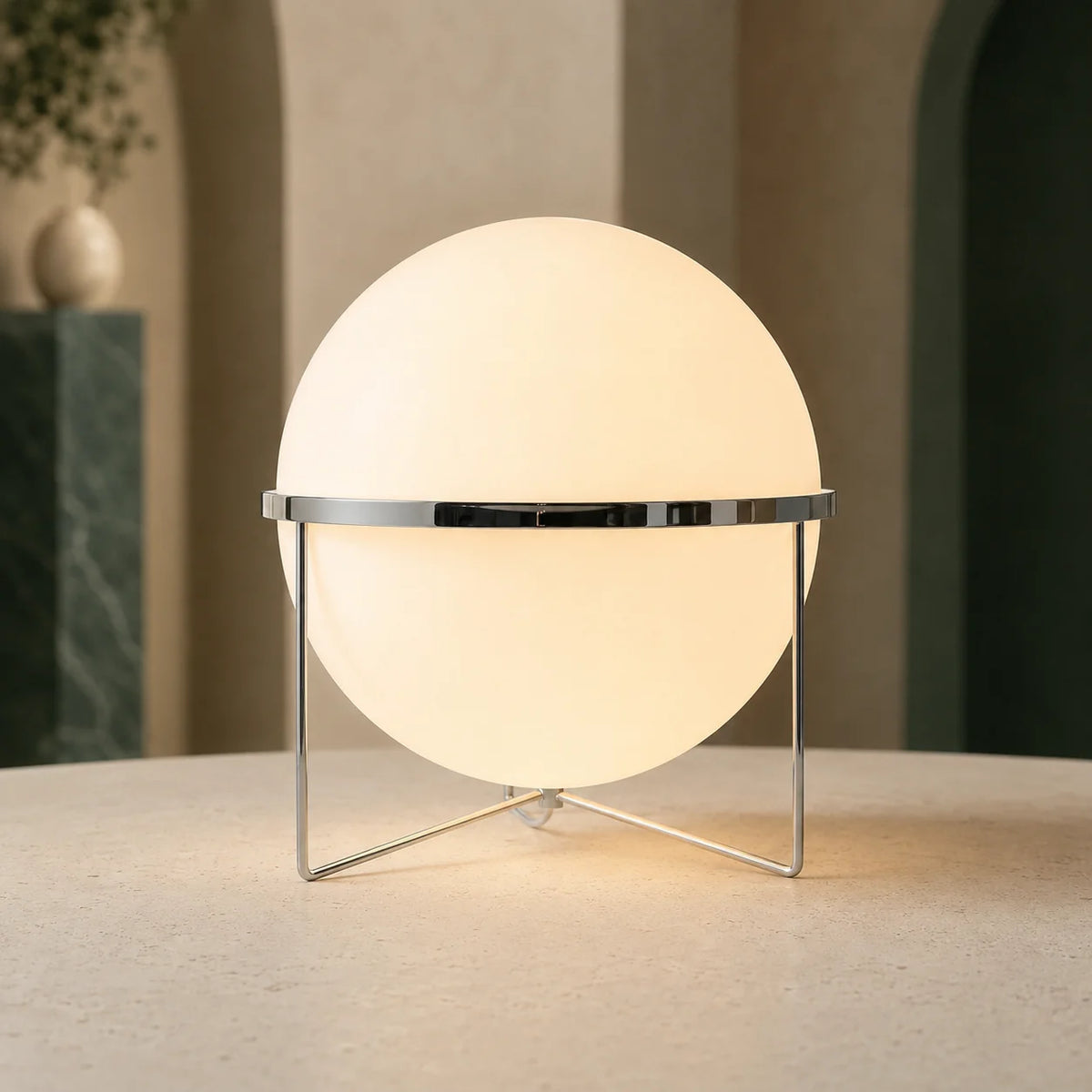 Floor Lamp Built-In Long Life LED Frosted Globe