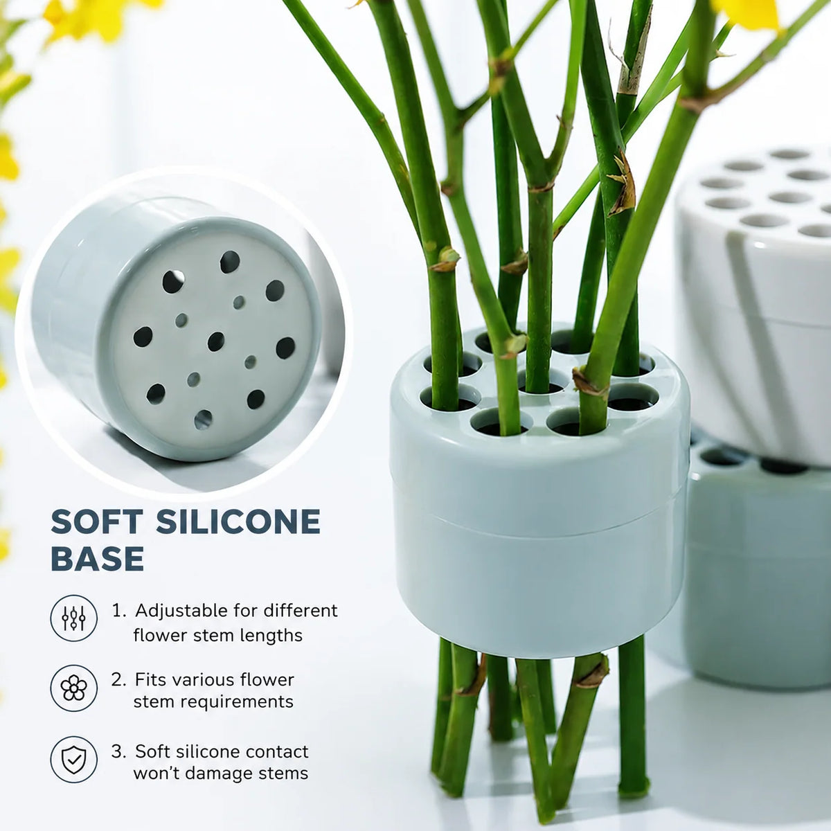 Flower Stem Holders Spiral Set of 2 Waterproof
