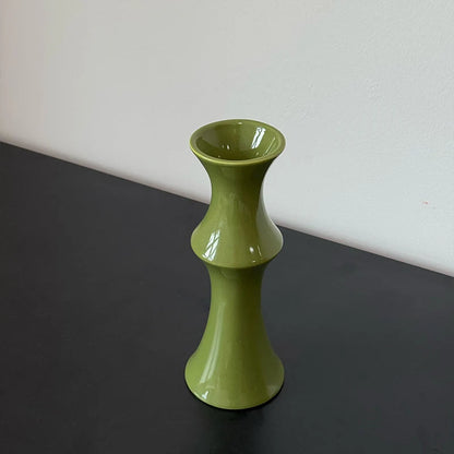 Flower Vase Sculptural Glossy Ceramic