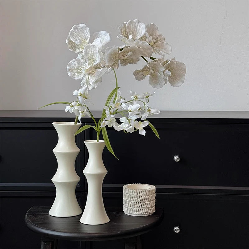 Flower Vase Sculptural Glossy Ceramic
