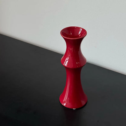 Flower Vase Sculptural Glossy Ceramic Tabletop