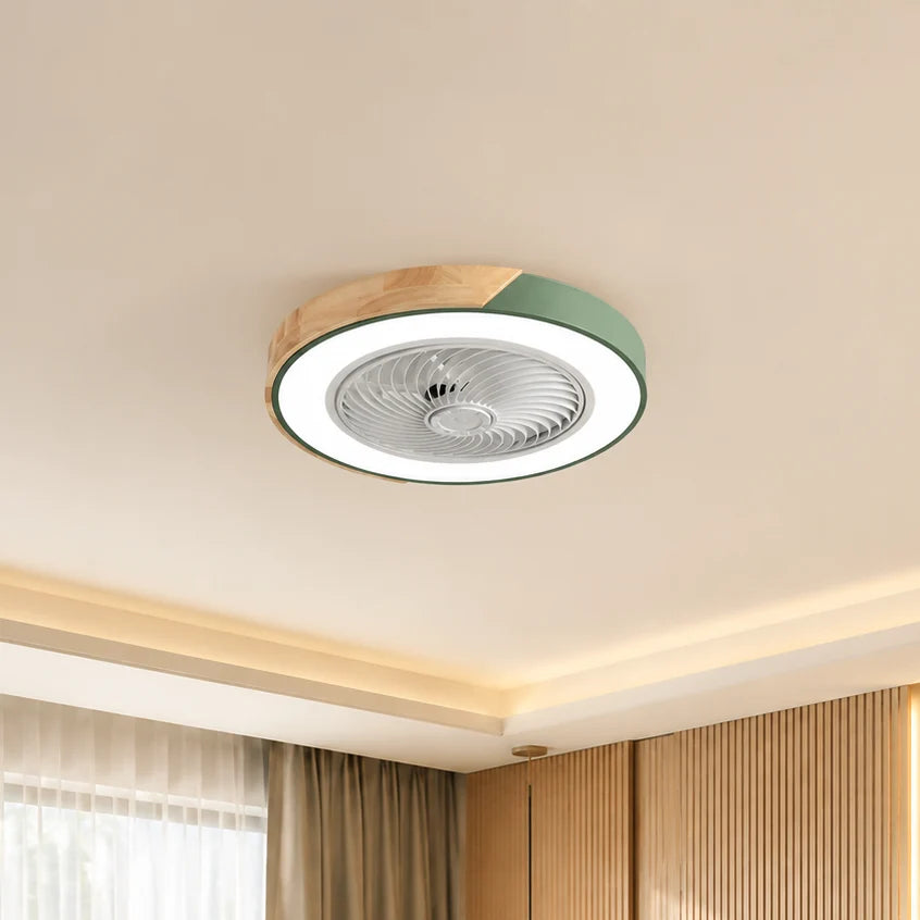 Flush Mount Ceiling Fan Low-Profile Reversible Motor & Dimmable LED